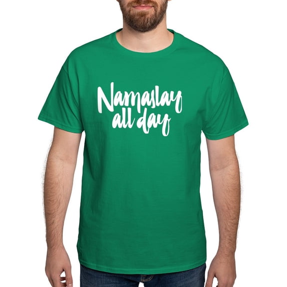 CafePress - Namaslay All Day Dark T Shirt - Men's Classic Graphic Cotton T-Shirt
