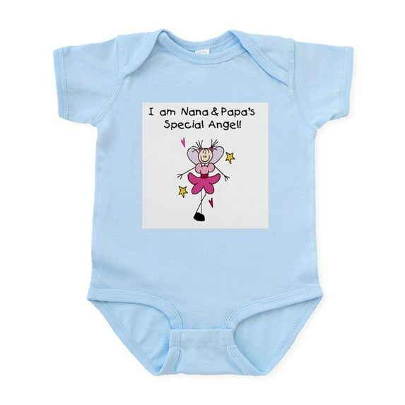 CafePress - Nana And Papa's Angel Infant Bodysuit - Baby Light Bodysuit, Size Newborn - 24 Months