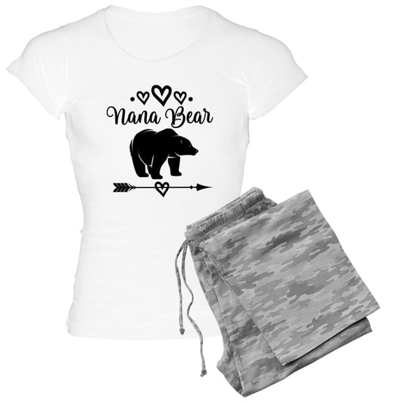 CafePress - Nana Bear Grandma Gift Pajamas - Women's Short Sleeve Print T-Shirt and Pants Light Cotton Pajama Set