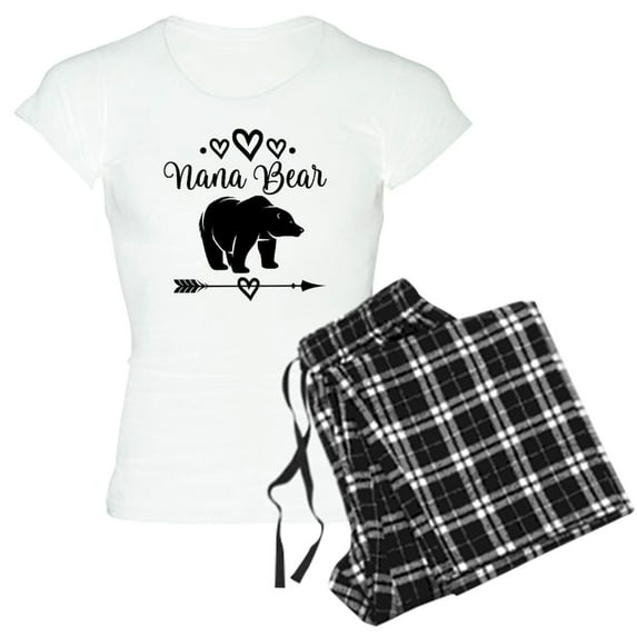 CafePress - Nana Bear Grandma Gift Pajamas - Women's Short Sleeve Print T-Shirt and Pants Light Cotton Pajama Set