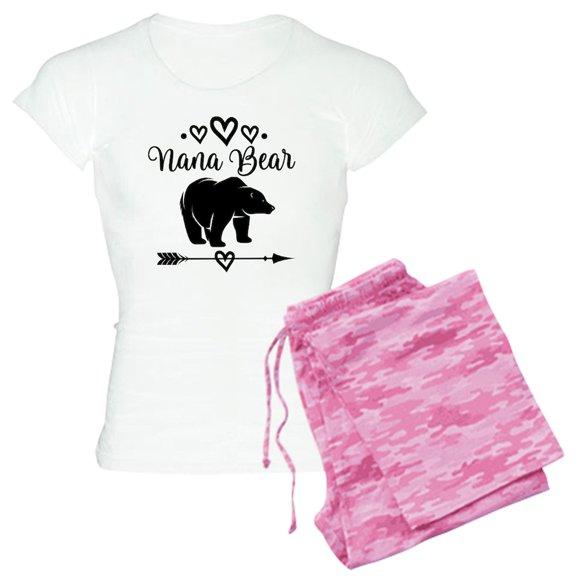 CafePress - Nana Bear Grandma Gift Pajamas - Women's Short Sleeve Print T-Shirt and Pants Light Cotton Pajama Set