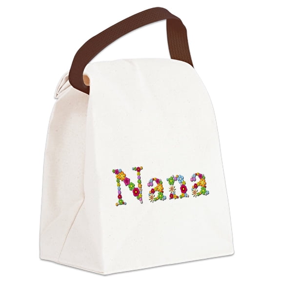 CafePress - Nana Bright Flowers - Canvas Lunch Bag with Strap Handle
