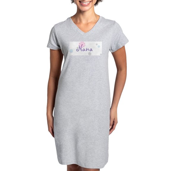 CafePress - Nana Flowers T Shirt - Women's Nightshirt