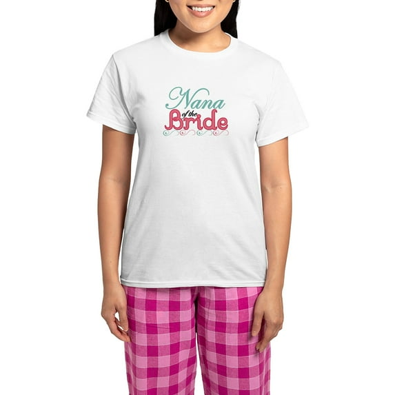 CafePress - Nana Of The Bride Women's Light Pajamas - Women's Short Sleeve Print T-Shirt and Pants Light Cotton Pajama Set