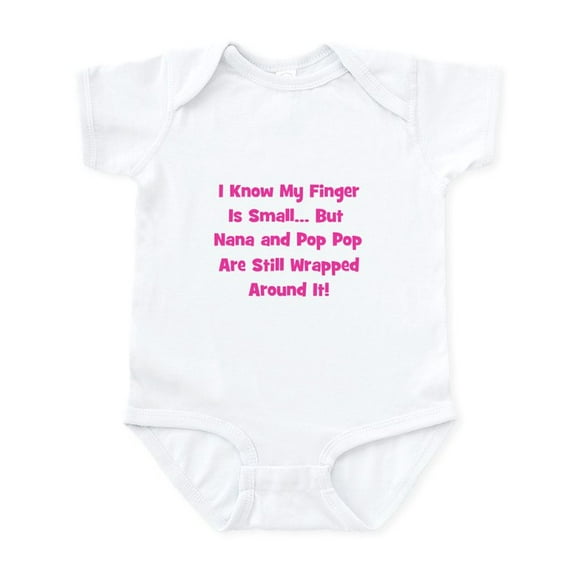 CafePress - Nana & Pop Pop Wrapped Around Infant Bodysuit - Baby Light Bodysuit, Size Newborn - 24 Months