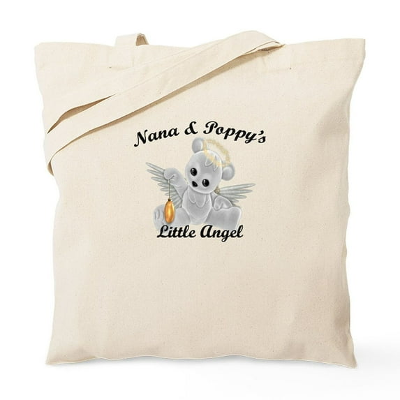 CafePress - Nana & Poppy's Angel Tote Bag - Unisex Canvas Tote Bag, Beige, 1-Piece