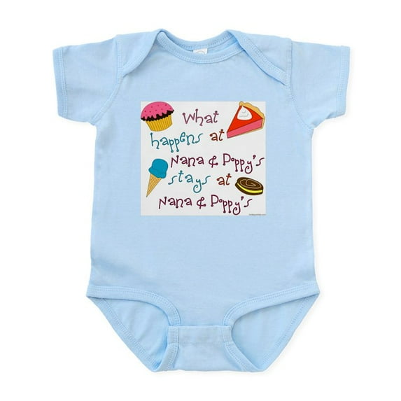 CafePress - Nana & Poppy's Infant Bodysuit - Baby Light Bodysuit, Size Newborn - 24 Months