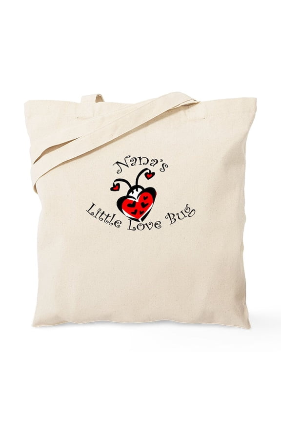 - Nana's Love Bug Ladybug Tote Bag - Unisex Canvas Tote Bag, Beige, 1-Piece