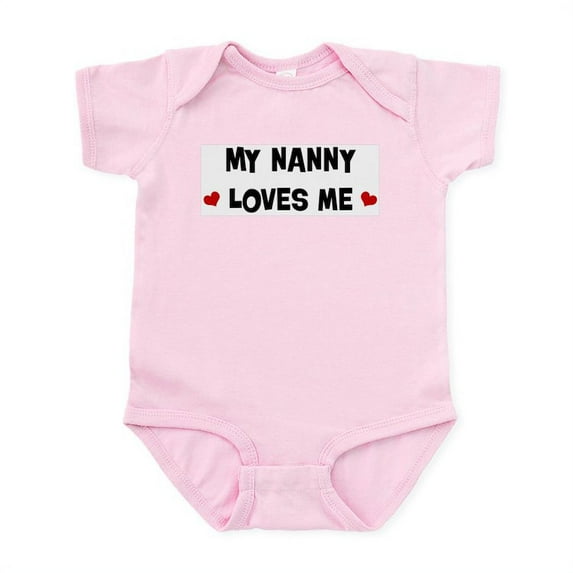 CafePress - Nanny Loves Me Infant Bodysuit - Baby Light Bodysuit, Size Newborn - 24 Months