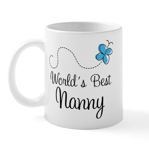 CafePress - Nanny (World's Best) Gift Mug - 11 oz Ceramic Mug - Novelty Coffee Tea Cup