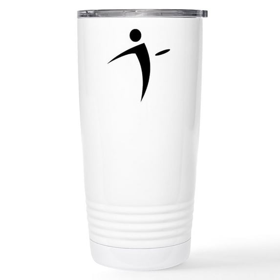 CafePress - Nano Disc Golf BLACK Logo Stainless Steel Travel M - Insulated Stainless Steel Travel Tumbler 20 oz.