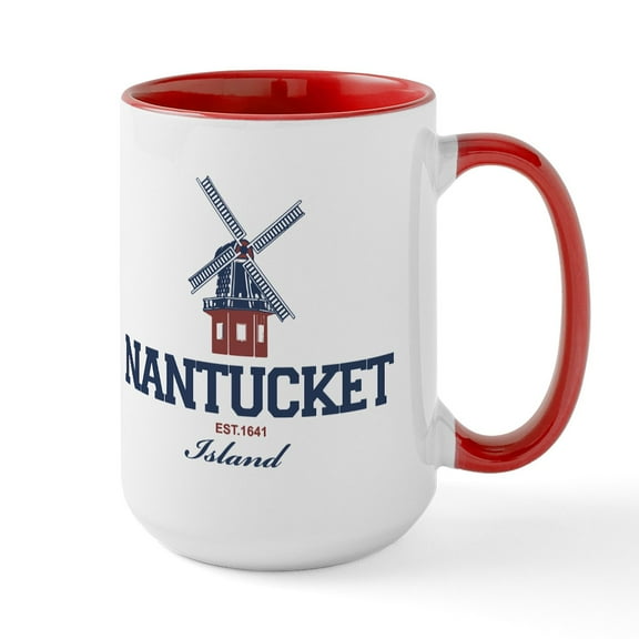 CafePress - Nantucket Ceramic Mug - 15 oz Ceramic Large White Novelty Mug