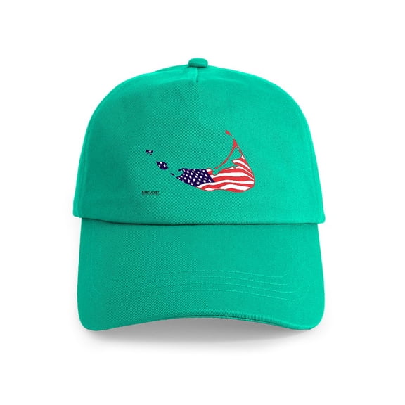 CafePress - Nantucket Island MA Map Design Cap - Adjustable 100% Brushed Unisex Casual Cotton Baseball Cap, Beige, 1