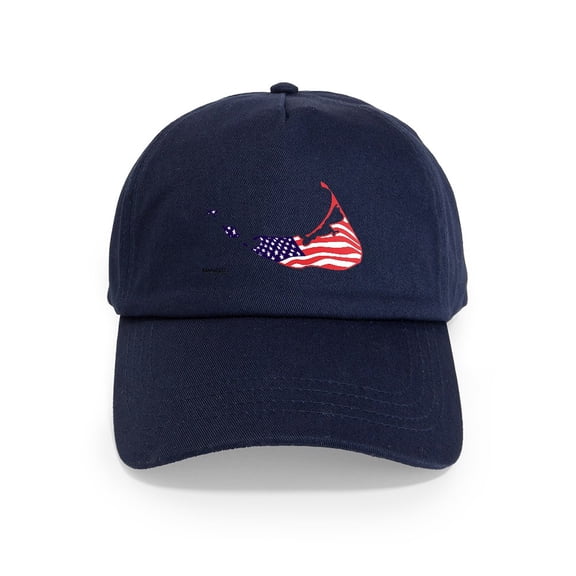 CafePress - Nantucket Island MA Map Design Cap - Adjustable 100% Brushed Unisex Casual Cotton Baseball Cap, Beige, 1