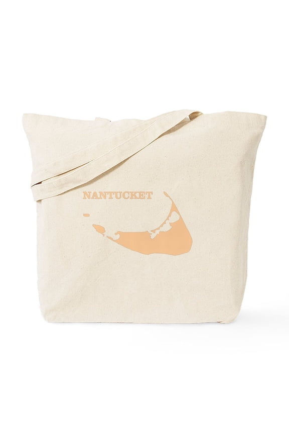 - Nantucket Island Sand Tote Bag - Unisex Canvas Tote Bag, Beige, 1-Piece