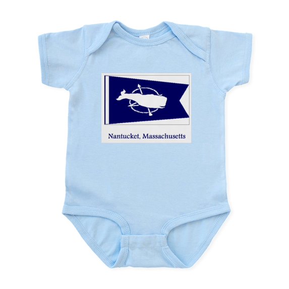 CafePress - Nantucket MA Flag Infant Bodysuit - Baby Light Bodysuit, Size Newborn - 24 Months