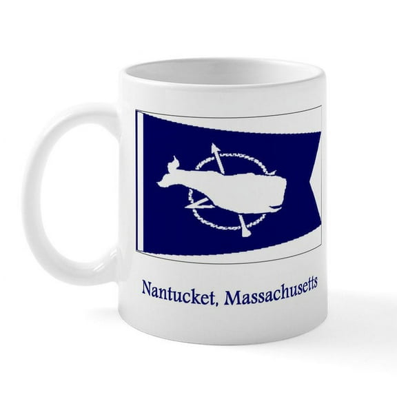 CafePress - Nantucket MA Flag Mug - 11 oz Ceramic Mug - Novelty Coffee Tea Cup