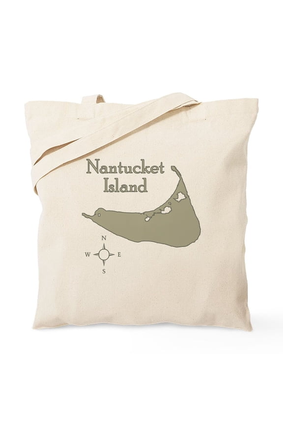 - Nantucket Tote Bag - Unisex Canvas Tote Bag, Beige, 1-Piece