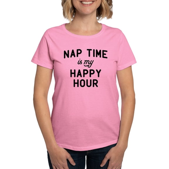 CafePress - Nap Time Is My Happy T Shirt - Women's Traditional Fit Dark T-Shirt