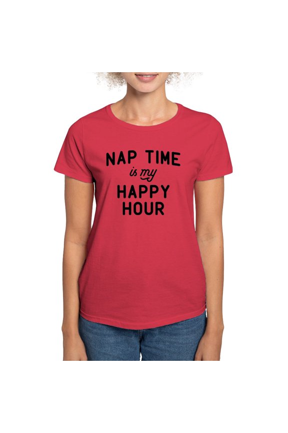 - Nap Time Is My Happy T Shirt - Women's Traditional Fit Dark T-Shirt