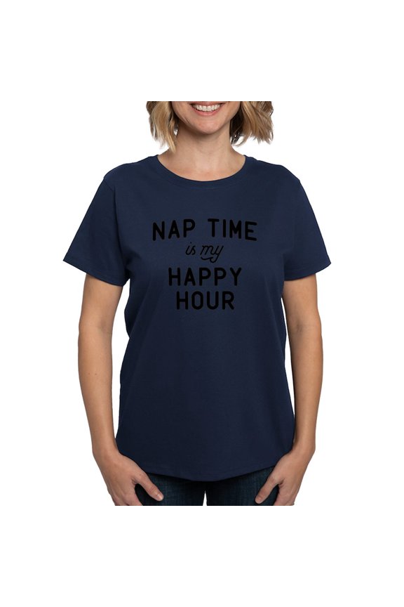 - Nap Time Is My Happy T Shirt - Women's Traditional Fit Dark T-Shirt
