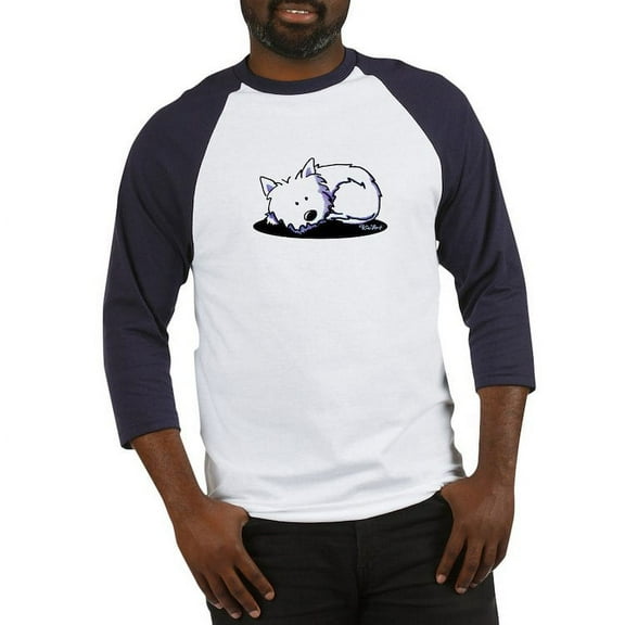 CafePress - Nap Time Westie Baseball Jersey - Cotton Baseball Jersey, 3/4 Raglan Sleeve Shirt