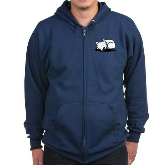 CafePress - Nap Time Westie Zip Hoodie (Dark) - Zip Hoodie, Classic Hooded Sweatshirt with Metal Zipper