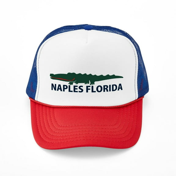 CafePress - Naples Fl Alligator Design. - Adjustable Unisex Printed Trucker Hat with Mesh Back
