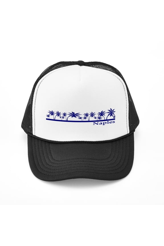 - Naples, Florida - Adjustable Unisex Printed Trucker Hat with Mesh Back