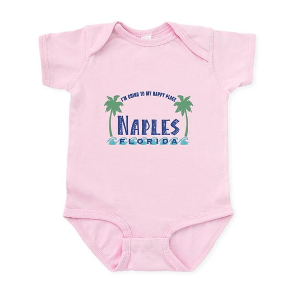 CafePress - Naples Happy Place Infant Bodysuit - Baby Light Bodysuit, Size Newborn - 24 Months