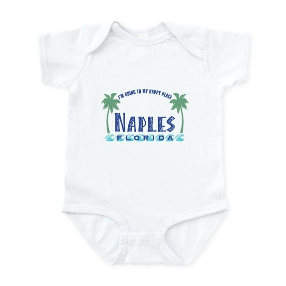 CafePress - Naples Happy Place Infant Bodysuit - Baby Light Bodysuit, Size Newborn - 24 Months
