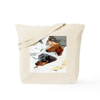 ABPHQTO Poster Portrait Dog Dachshund Canvas Bag Reusable Tote Grocery  Shopping Bags Tote Bag 14x16 inch 