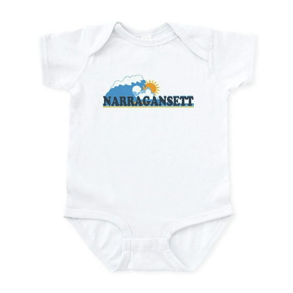 CafePress - Narragansett RI Waves Design Infant Bodysuit - Baby Light Bodysuit, Size Newborn - 24 Months