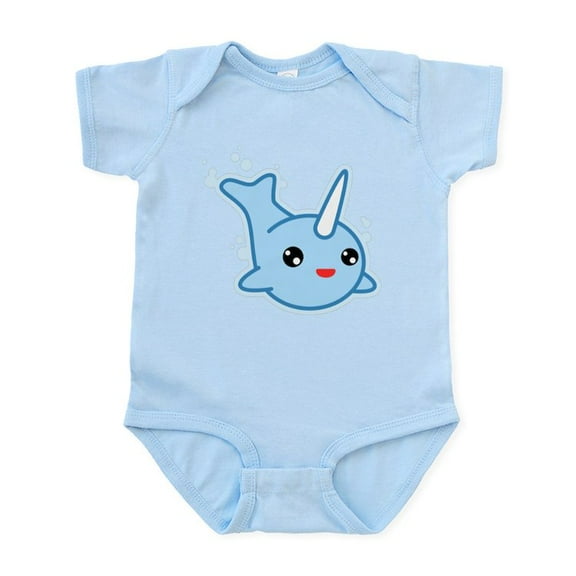 CafePress - Narwhal Kawaii Infant Bodysuit - Baby Light Bodysuit, Size Newborn - 24 Months
