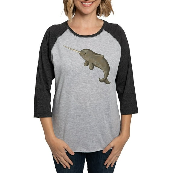 CafePress - Narwhal Long Sleeve T Shirt - Womens Baseball Tee