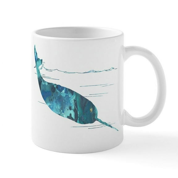 CafePress - Narwhal Mugs - 11 oz Ceramic Mug - Novelty Coffee Tea Cup