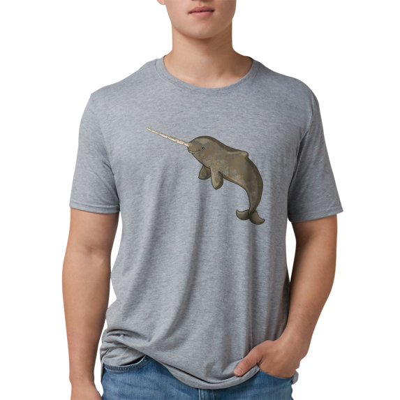 CafePress - Narwhal T Shirt - Mens Tri-blend T-Shirt