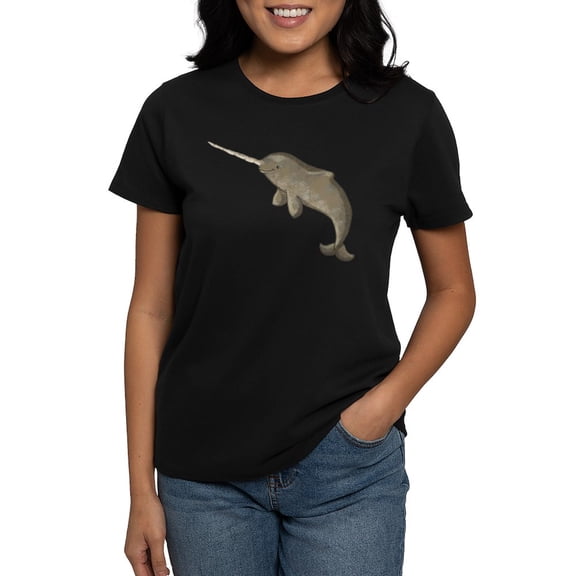CafePress - Narwhal T Shirt - Women's Traditional Fit Dark T-Shirt