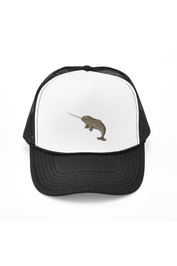 - Narwhal - Adjustable Unisex Printed Trucker Hat with Mesh Back