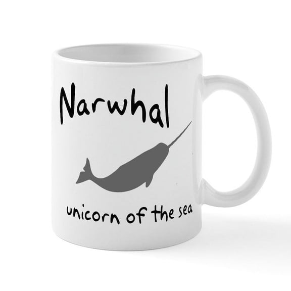 CafePress - Narwhal Unicorn Of The Sea Mug - 11 oz Ceramic Mug - Novelty Coffee Tea Cup