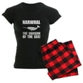 thumbnail image 1 of CafePress - Narwhal Unicorn Women's Dark Pajamas - Women's Short Sleeve Print T-Shirt and Pants Dark Cotton Pajama Set, 1 of 7