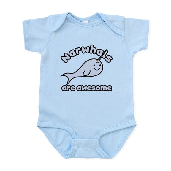 CafePress - Narwhals Are Awesome Infant Bodysuit - Baby Light Bodysuit, Size Newborn - 24 Months
