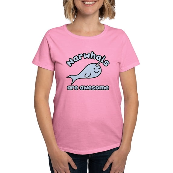 CafePress - Narwhals Are Awesome Women's Dark T Shirt - Women's Traditional Fit Dark T-Shirt