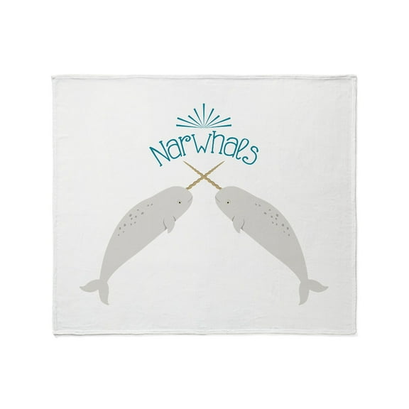 CafePress - Narwhals Throw Blanket - Soft Fleece Throw Blanket, 50"x60" for All Ages