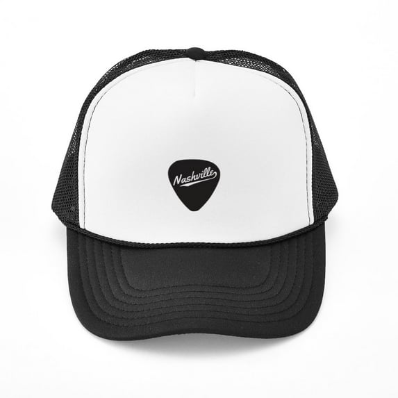 CafePress - Nashville Guitar Pick - Adjustable Unisex Printed Trucker Hat with Mesh Back