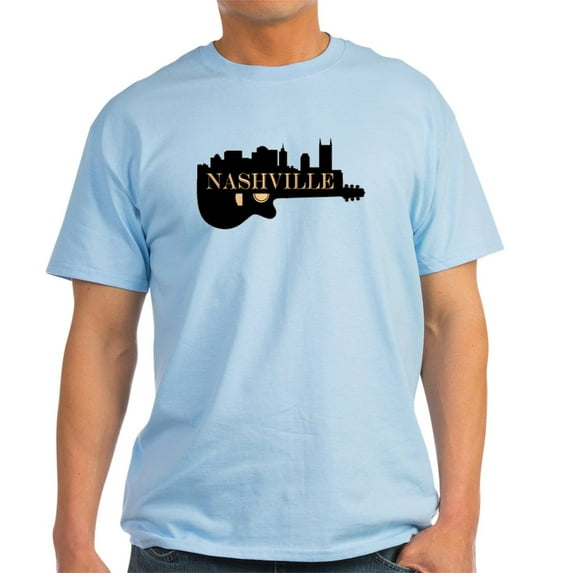 CafePress - Nashville Guitar Skyline T Shirt - Men's Classic Graphic T-Shirt