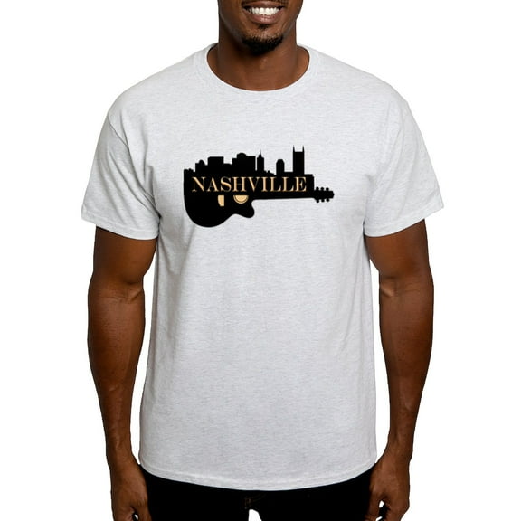 CafePress - Nashville Guitar Skyline T Shirt - Men's Classic Graphic T-Shirt
