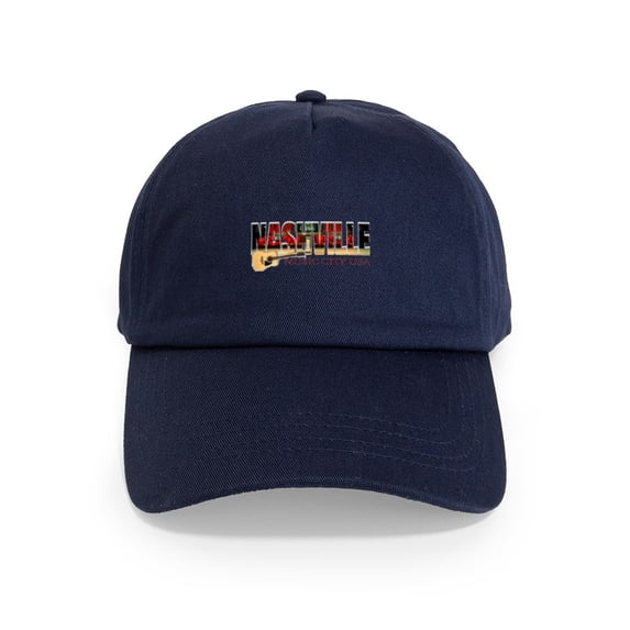 CafePress - Nashville Music City USA Cap - Adjustable 100% Brushed Unisex Casual Cotton Baseball Cap, Beige, 1