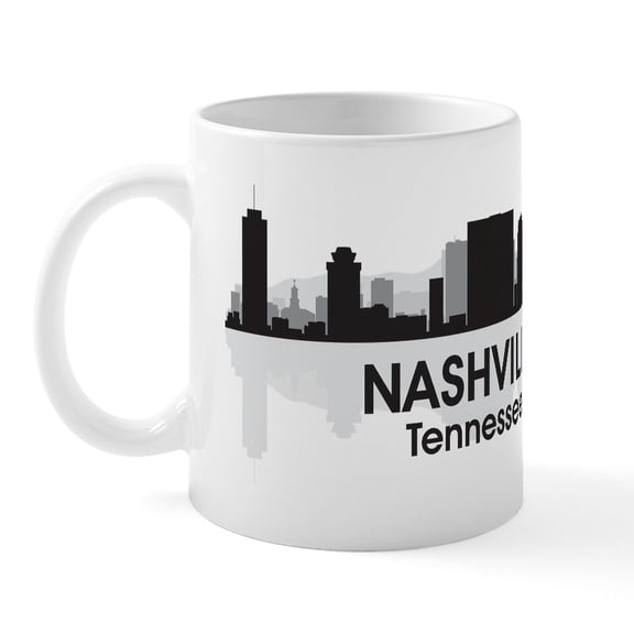 CafePress - Nashville Skyline Mug - 11 oz Ceramic Mug - Novelty Coffee Tea Cup
