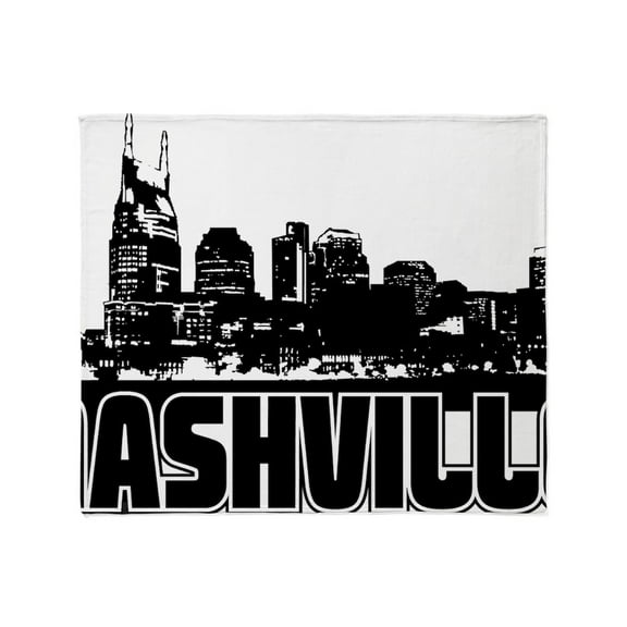 CafePress - Nashville Skyline Throw Blanket - Soft Fleece Throw Blanket, 50"x60" for All Ages